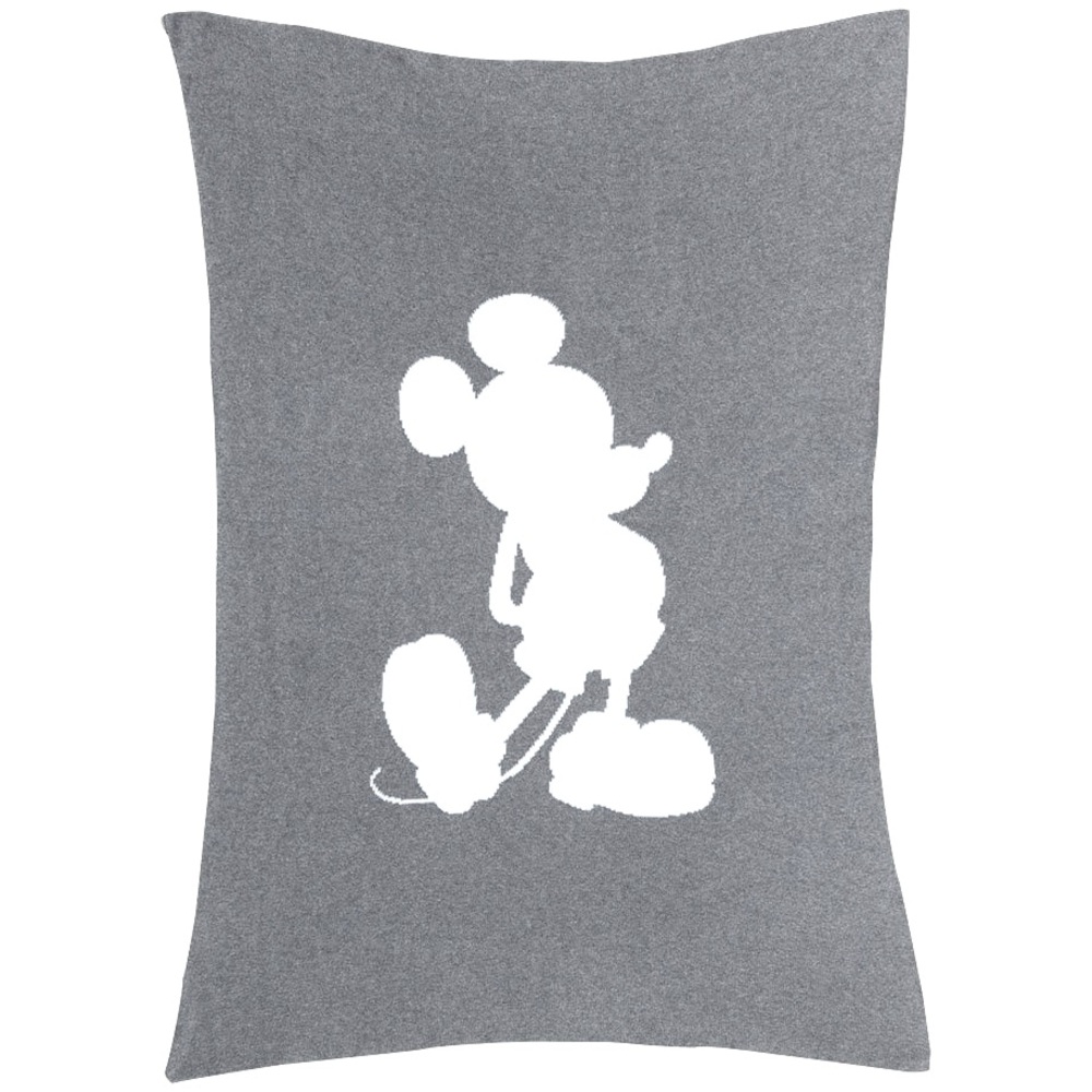 SALE✨🆕 Ethan Allen x Mickey Silhouette White/Gray Knit Blanket, NWT